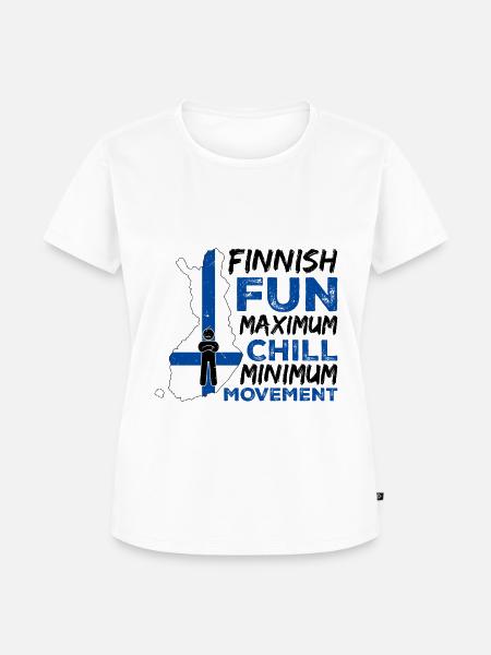 Witziger Finnisch Designs für Finnen - Frauen Premium Bio T-Shirt - Weiß