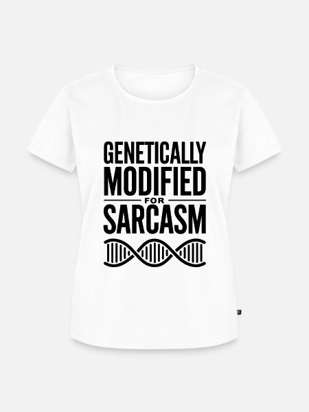 Sarkasmus Gene DNA Genetik - Frauen Premium Bio T-Shirt - Weiß