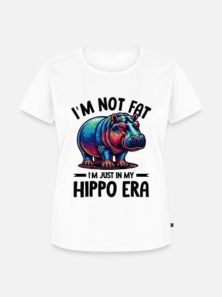 Nilpferd - Frauen Premium Bio T-Shirt - Weiß
