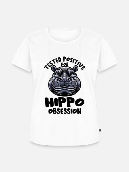 Nilpferd - Frauen Premium Bio T-Shirt - Weiß