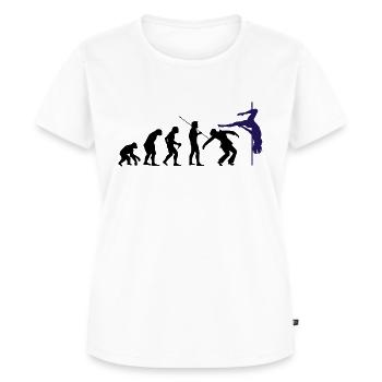 Pole Dance Umwerfend Evolution Dance Pole Fitness - Frauen Premium Bio T-Shirt - Weiß - Vorne - AI Model Female 172 dark (172cm)