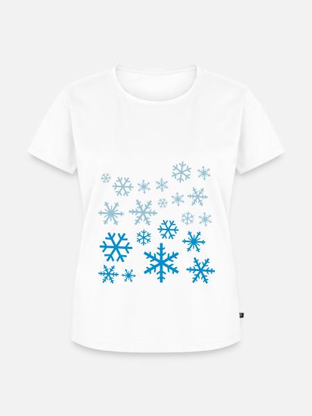 LOTS OF SNOWFLAKES - Frauen Premium Bio T-Shirt - Weiß
