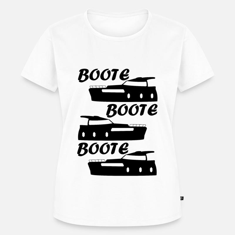 Boote Boote Boote - Frauen Premium Bio T-Shirt - Weiß