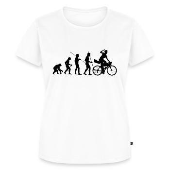 Bikepacking Gravel Gravelbike - Frauen Premium Bio T-Shirt - Weiß - Vorne - AI Model Female 172 dark (172cm)