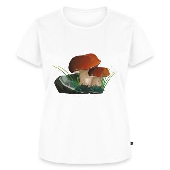 Steinpilz der König der Pilze - Frauen Premium Bio T-Shirt - Weiß - Vorne - AI Model Female 172 dark (172cm)