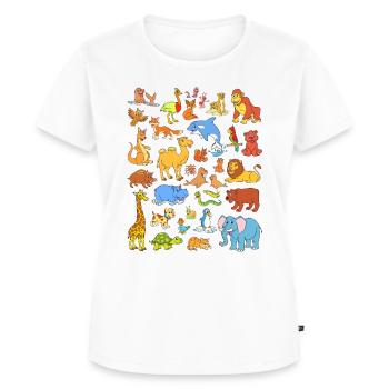 Tiere - Frauen Premium Bio T-Shirt - Weiß - Vorne - AI Model Female 172 dark (172cm)