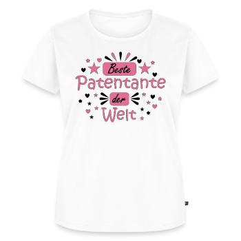 Beste Patentante der Welt - Frauen Premium Bio T-Shirt - Weiß - Vorne - AI Model Female 172 dark (172cm)