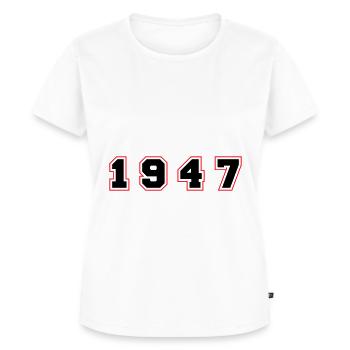 1947 Year Number - Women's Premium Organic T-shirt - white - Front - AI Model Female 172 dark (172cm)