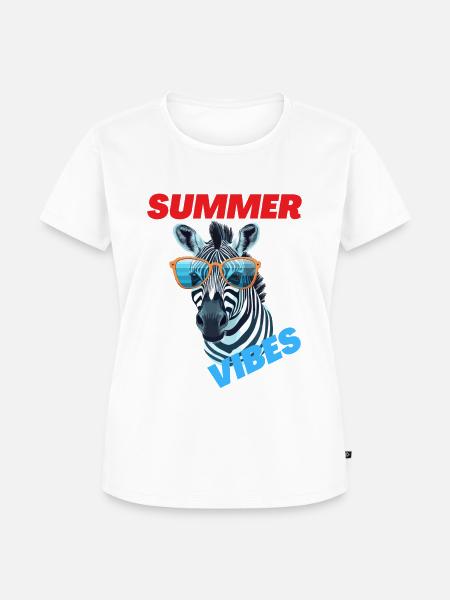 SUMMER VIBES - Frauen Premium Bio T-Shirt - Weiß