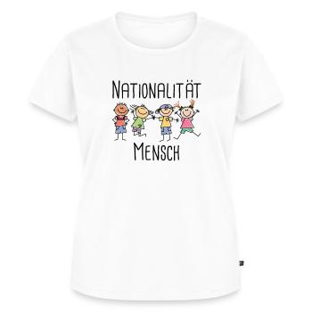 Nationalität Mensch - Anti Rassismus - Diversity - Frauen Premium Bio T-Shirt - Weiß - Vorne - AI Model Female 172 dark (172cm)