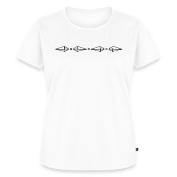 Zierleiste Formen Abstrakt Symbole - Frauen Premium Bio T-Shirt - Weiß - Vorne - AI Model Female 172 dark (172cm)