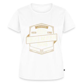 Décembre 1958 Anniversaire homme - T-shirt Premium bio Femme - blanc - Devant - AI Model Female 172 dark (172cm)