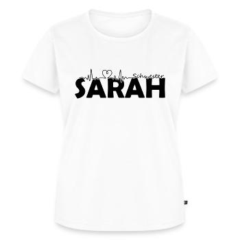 Sarah Name Vorname Schwester Krankenschwester - Frauen Premium Bio T-Shirt - Weiß - Vorne - AI Model Female 172 dark (172cm)