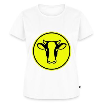 Tête de vache - T-shirt Premium bio Femme - blanc - Devant - AI Model Female 172 dark (172cm)