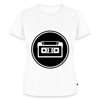 Cassette Tape Symbol - Women's Premium Organic T-shirt - white - Front - AI Model Female 172 dark (172cm)