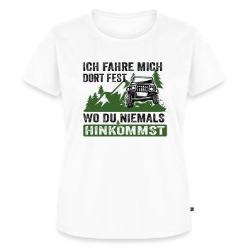 Geländewagen Offroad Jeep 4x4 Reisefahrzeug - Frauen Premium Bio T-Shirt - Weiß - Vorne - AI Model Female 172 dark (172cm)