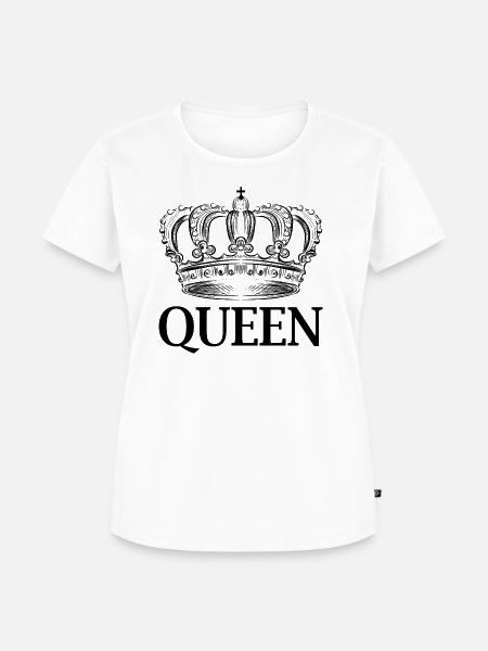 Queen - Frauen Premium Bio T-Shirt - Weiß