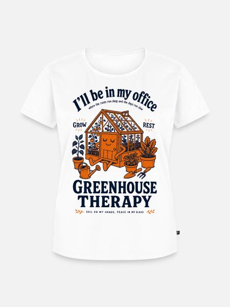 Gewächshaustherapie Organisches Gärtnern - Frauen Premium Bio T-Shirt - Weiß