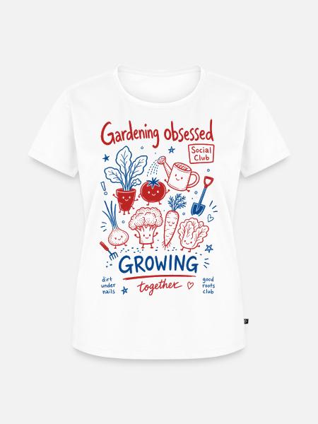 Urbanes Gärtnern Besessenes Wachstum - Frauen Premium Bio T-Shirt - Weiß