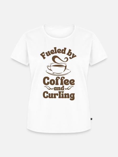 Kaffee-Curling-Liebhaber - Frauen Premium Bio T-Shirt - Weiß
