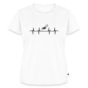 Flugzeuge Flieger Fliegen Pilot Pilotin Flughafen - Frauen Premium Bio T-Shirt - Weiß - Vorne - AI Model Female 172 dark (172cm)