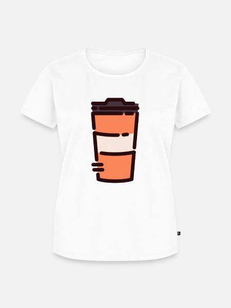 Kaffee - Frauen Premium Bio T-Shirt - Weiß