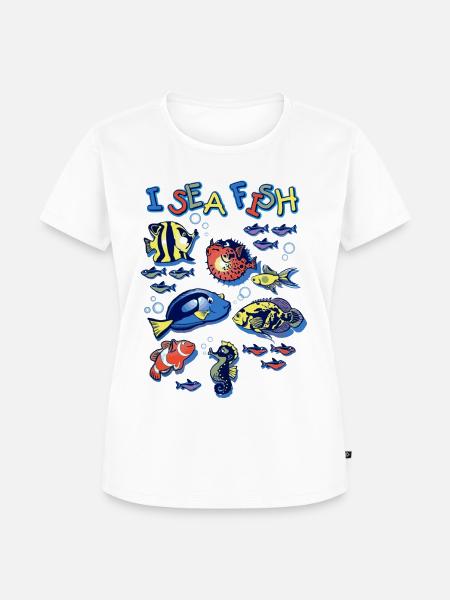 I Sea Fish - Frauen Premium Bio T-Shirt - Weiß