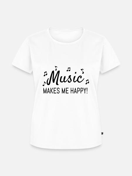 Musik - Frauen Premium Bio T-Shirt - Weiß