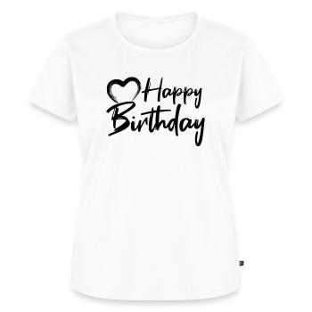 Happy Birthday - Frauen Premium Bio T-Shirt - Weiß - Vorne - AI Model Female 172 dark (172cm)