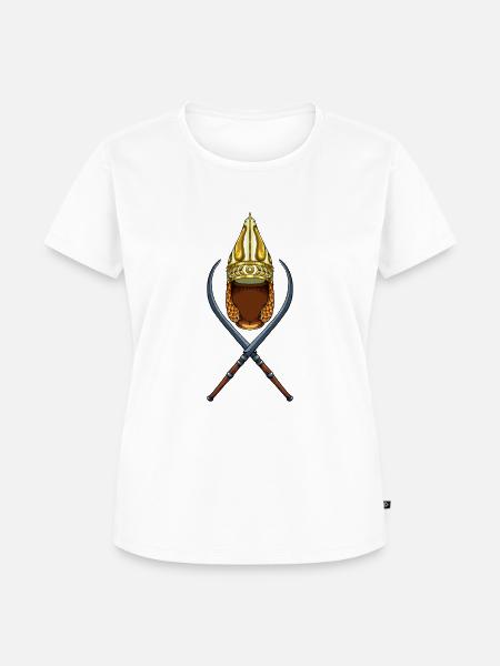 Daker Schwerter und Helm - Frauen Premium Bio T-Shirt - Weiß