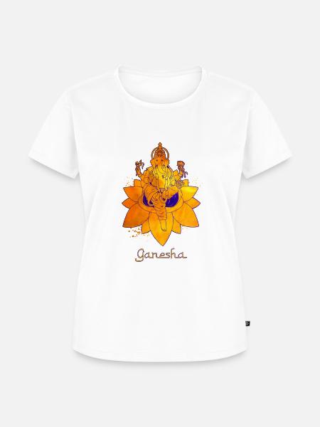Hindu Gott - Ganesha - Frauen Premium Bio T-Shirt - Weiß