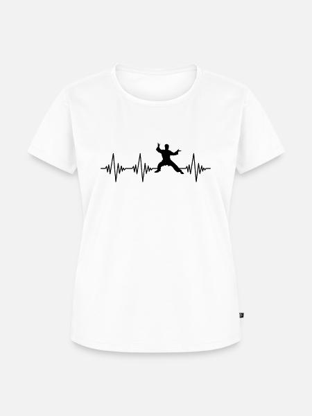 Kampfsport Herzschlag - Frauen Premium Bio T-Shirt - Weiß