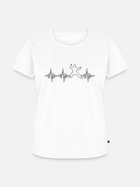Kampfsport Herzschlag - Frauen Premium Bio T-Shirt - Weiß