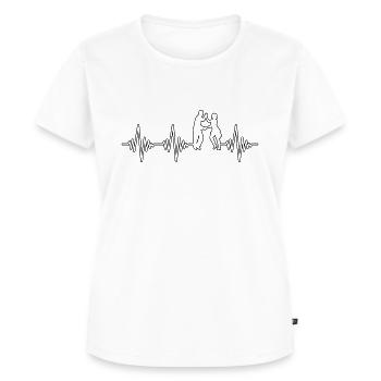 Tanzen Herzschlag - Frauen Premium Bio T-Shirt - Weiß - Vorne - AI Model Female 172 dark (172cm)