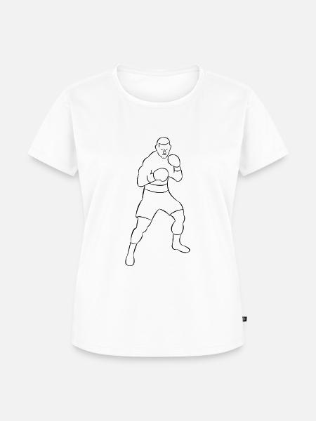 Boxer gezeichnet - Frauen Premium Bio T-Shirt - Weiß