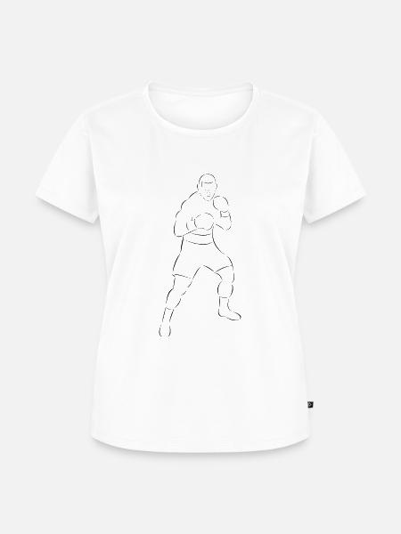 Boxer gezeichnet - Frauen Premium Bio T-Shirt - Weiß
