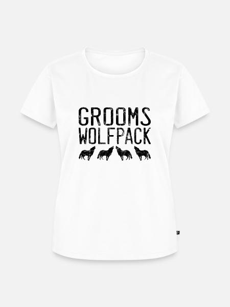 Bräutigam`s Wolfsrudel - Frauen Premium Bio T-Shirt - Weiß