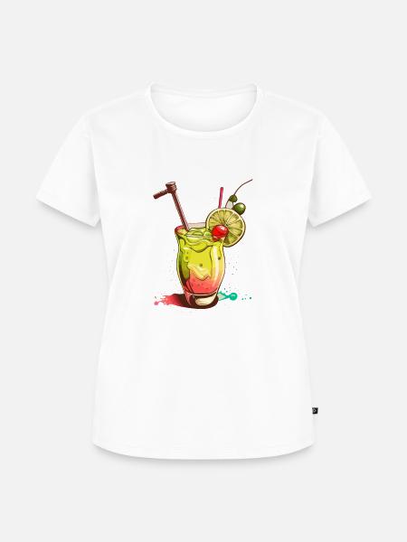 Cocktail - Frauen Premium Bio T-Shirt - Weiß