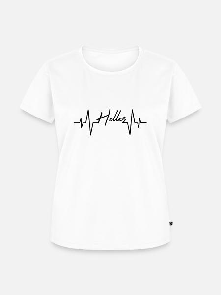 Helles Herzschlag - Frauen Premium Bio T-Shirt - Weiß