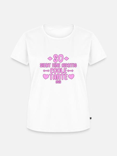 Coole Tante Spruch - Frauen Premium Bio T-Shirt - Weiß