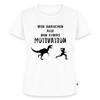 Motivation Laufen - Frauen Premium Bio T-Shirt - Weiß - Vorne - AI Model Female 172 dark (172cm)