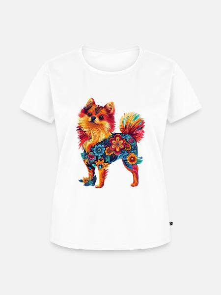 Zwergspitz - Frauen Premium Bio T-Shirt - Weiß