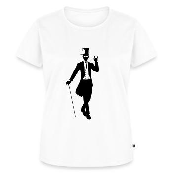Gentleman Hipster - Frauen Premium Bio T-Shirt - Weiß - Vorne - AI Model Female 172 dark (172cm)