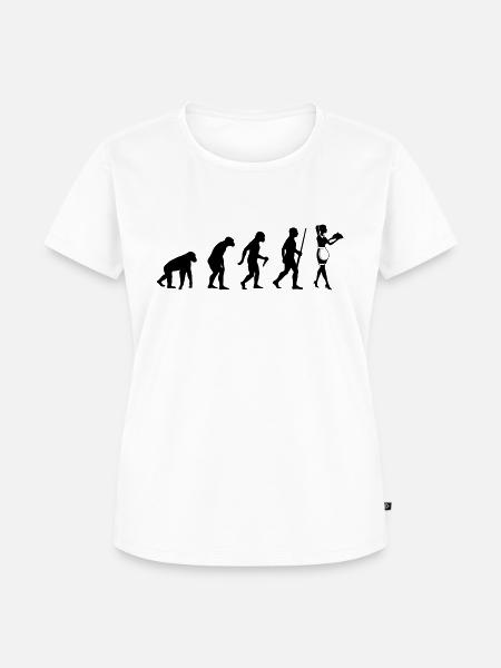 Waitress Evolution - Frauen Premium Bio T-Shirt - Weiß