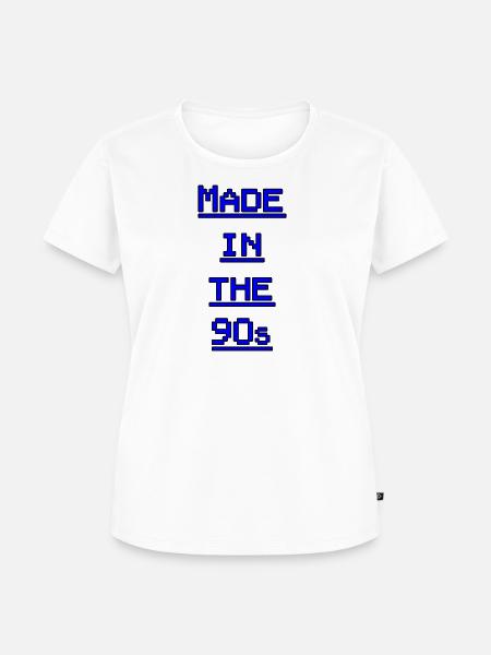 Made90sblau - Frauen Premium Bio T-Shirt - Weiß