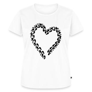 Ein Herz für Hunde - Frauen Premium Bio T-Shirt - Weiß - Vorne - AI Model Female 172 dark (172cm)