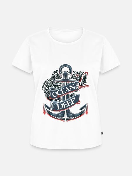 Seefahrt Anker - Frauen Premium Bio T-Shirt - Weiß