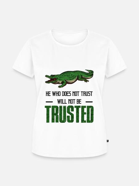 Krokodil - Frauen Premium Bio T-Shirt - Weiß