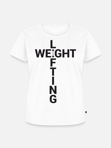Gewicht Heber Design - Weight-Lifting - Frauen Premium Bio T-Shirt - Weiß