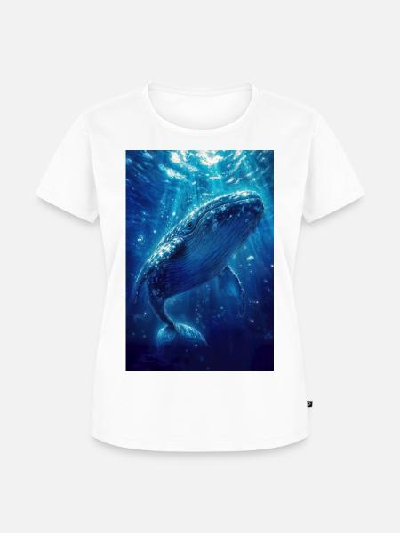 Illustration eines Wals - Frauen Premium Bio T-Shirt - Weiß
